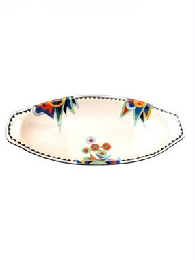 MCM Made in Germany White/Black Long Oval Olive Tray Trinket Dish ⭐️⭐️⭐️⭐️⭐️